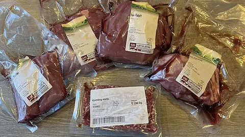Vakuumpakket storfekjøtt hos Jørgen Thorshov.